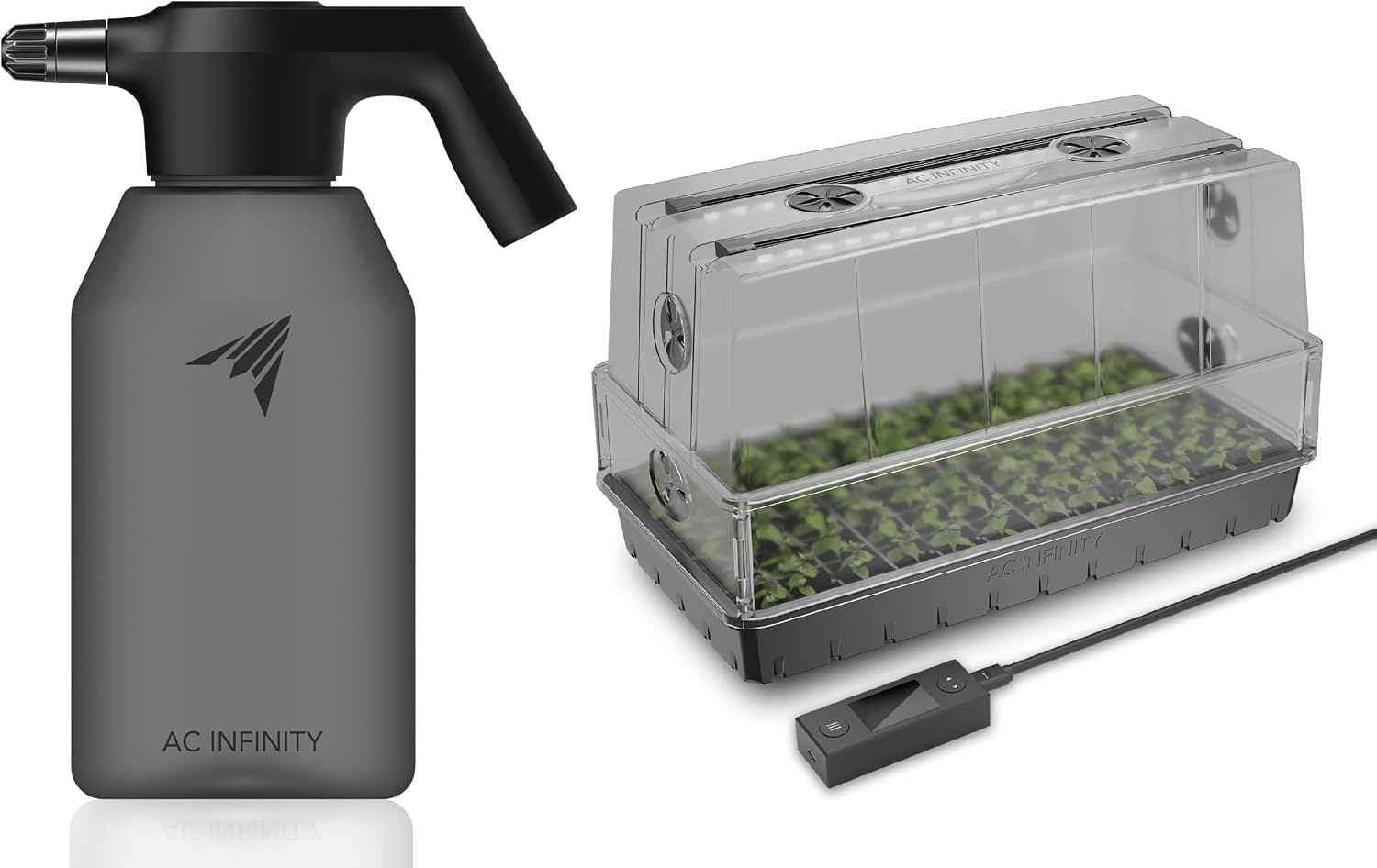 Seed Starter Tray Kit With Grow Light - Automatic Sprayer & 6x12 Seed Starter