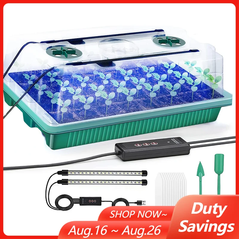 Seed Starter Tray Kit With Grow Light - Seed Starter Trays Kit with 2