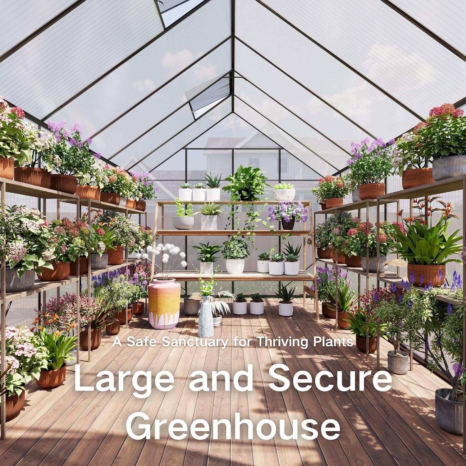 Walk-in Greenhouse Polycarbona - Polycarbonate Greenhouse Aluminum Frame 评论和价格