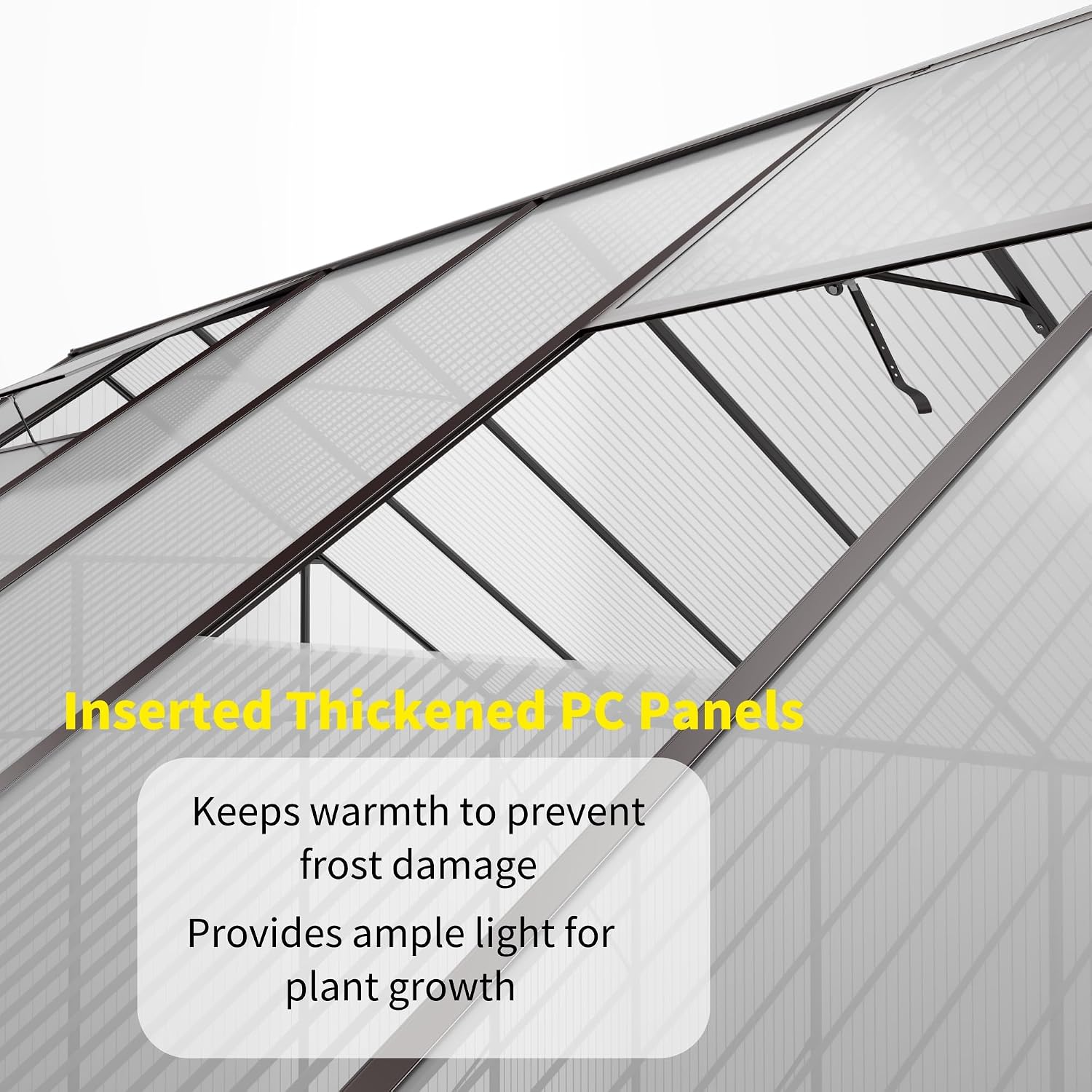Walk-in Greenhouse Polycarbona - Polycarbonate Greenhouse Aluminum Frame 评论和价格
