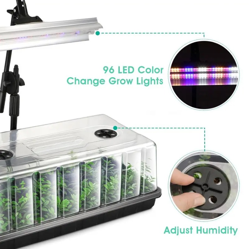 Seed Starter Tray, Seed Starte - Seed Starter Tray Kit With Grow Light 评论和价格