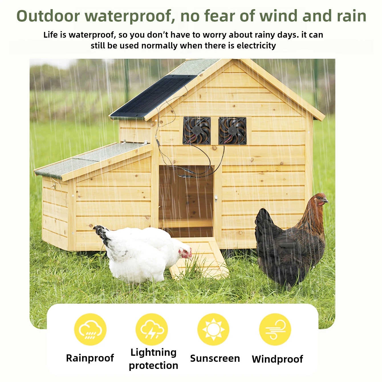 Outdoor 10W Solar Double Exhau - Greenhouse Circulation Fan Waterproof 评论和价格