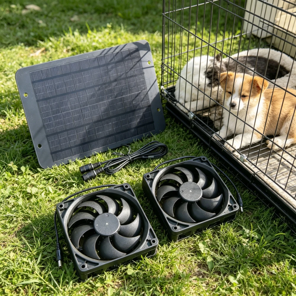 10W Waterproof Solar Powered D - Greenhouse Circulation Fan Waterproof 评论和价格