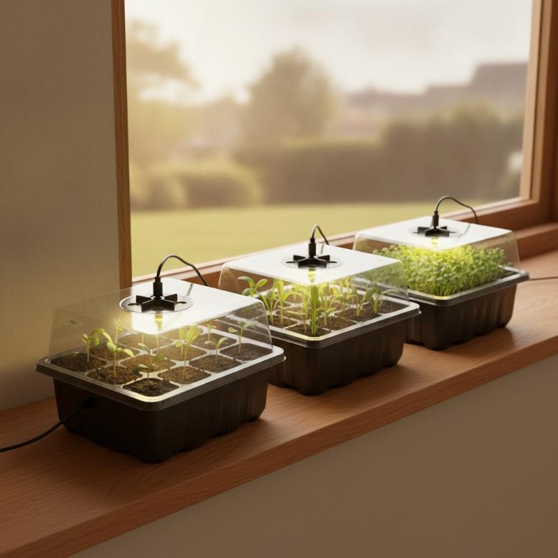 6/12-Cell Home Seed Starter Tr - Seed Starter Tray Kit With Grow Light 评论和价格