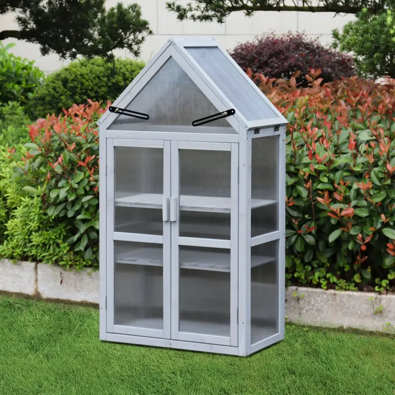Mini Gray Greenhouse Kit for A - Polycarbonate Greenhouse Aluminum Frame 评论和价格