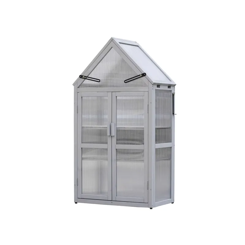 Mini Gray Greenhouse Kit for A - Polycarbonate Greenhouse Aluminum Frame 评论和价格