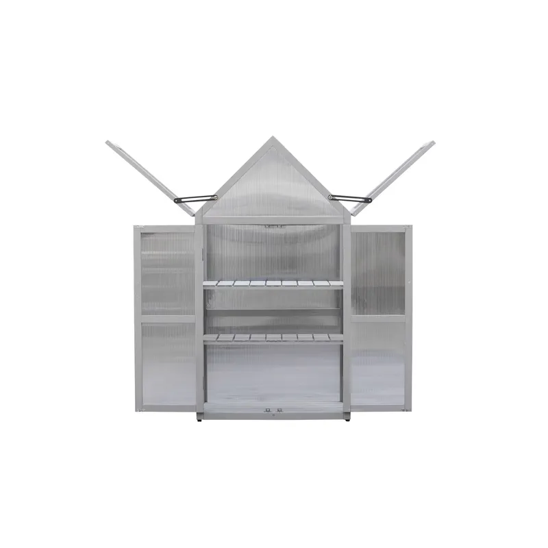 Mini Gray Greenhouse Kit for A - Polycarbonate Greenhouse Aluminum Frame 评论和价格