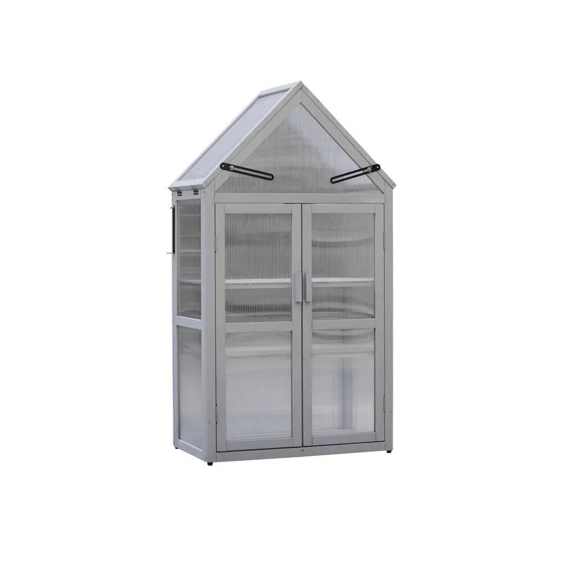 Mini Gray Greenhouse Kit for A - Polycarbonate Greenhouse Aluminum Frame 评论和价格