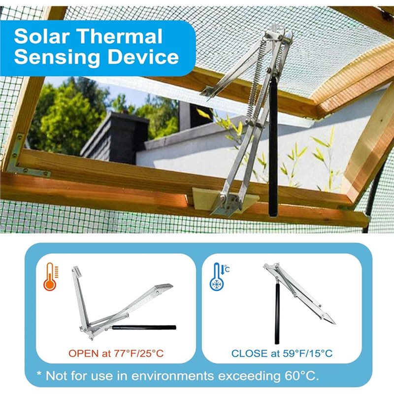 AEE4-2PCS Greenhouse Window Op - Automatic Greenhouse Roof Vent Opener Solar 评论和价格
