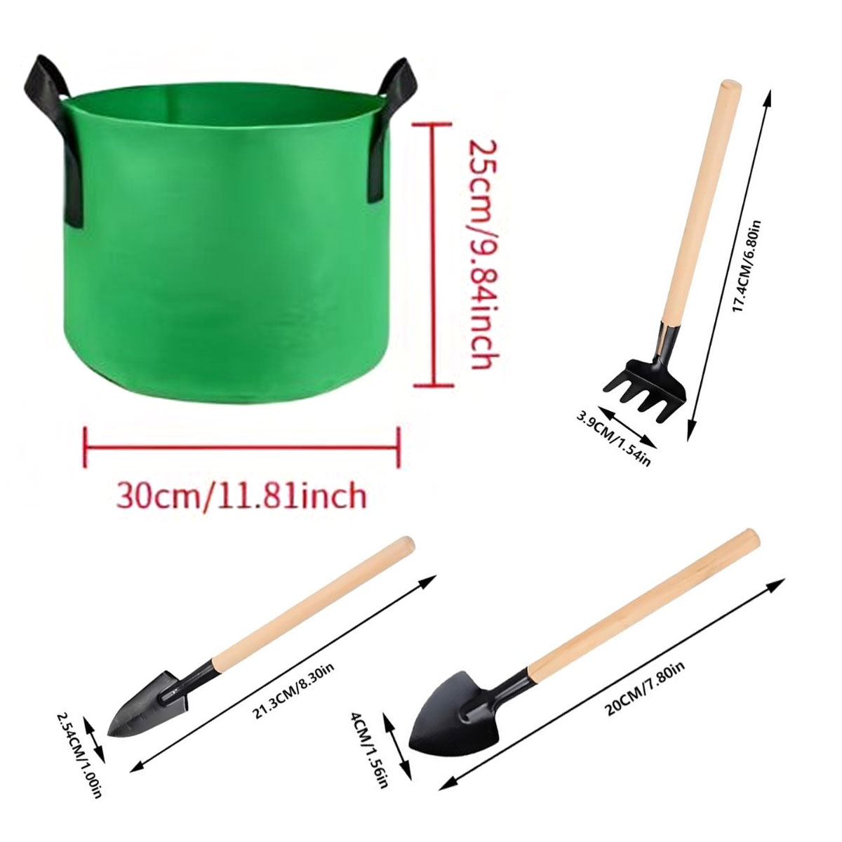 6pcs/set 5-Gallon Random Color - Plant Nursery Grow Bags Fabric 5 Gallon 评论和价格