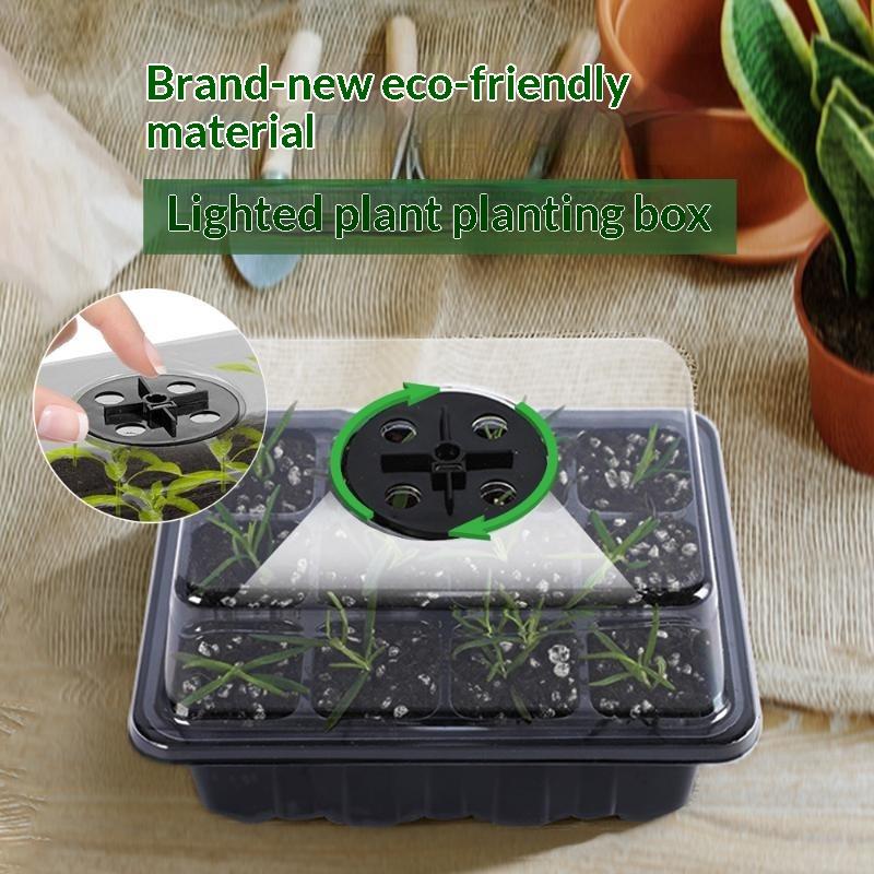 【MA】6/12-Cell Home Seed Starte - Seed Starter Tray Kit With Grow Light 评论和价格