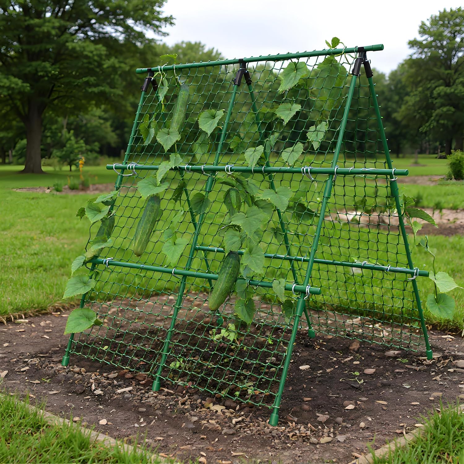 Cucumber Trellis, 4 ft x 4 ft  - Plant Support Trellis Netting Climbing 评论和价格