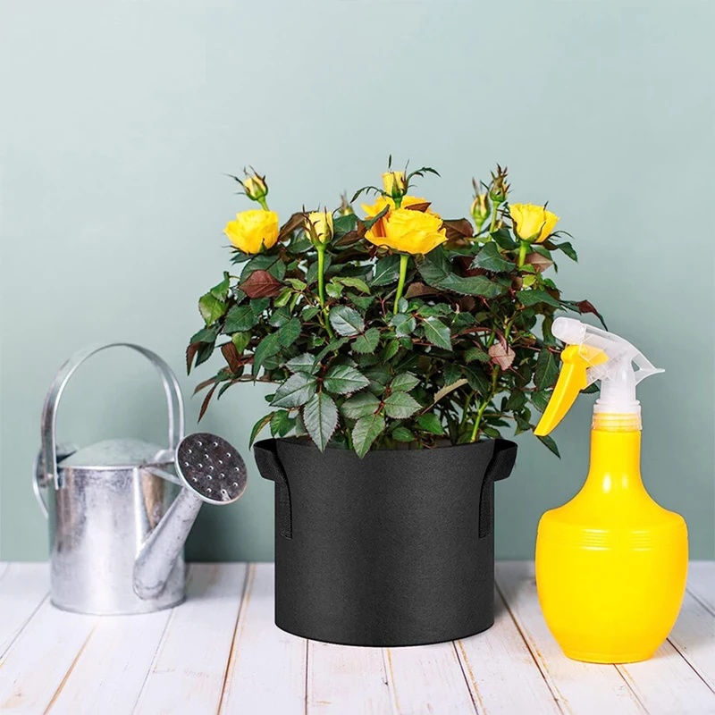 5‑Pack Aeration Fabric Grow Ba - Plant Nursery Grow Bags Fabric 5 Gallon 评论和价格