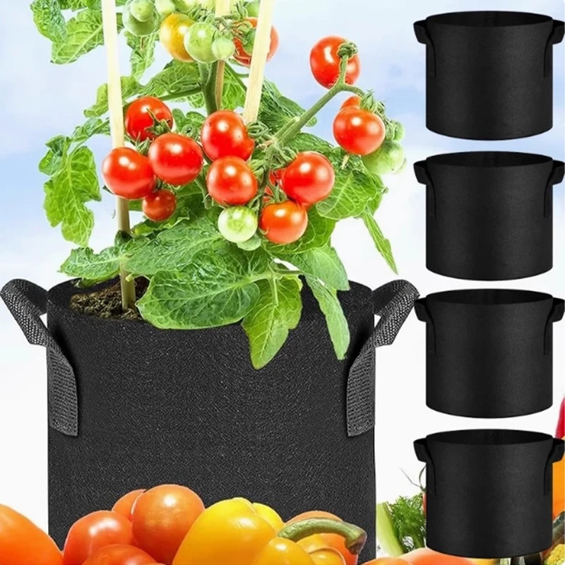 5‑Pack Aeration Fabric Grow Ba - Plant Nursery Grow Bags Fabric 5 Gallon 评论和价格