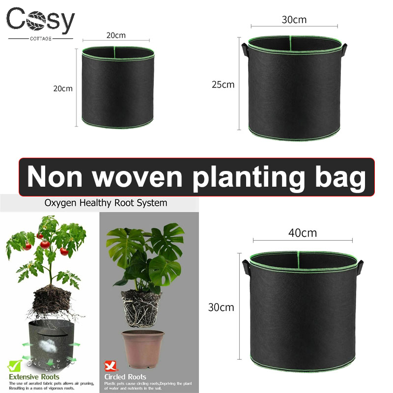 Vegetable/flower/plant Grow Ba - Plant Nursery Grow Bags Fabric 5 Gallon 评论和价格