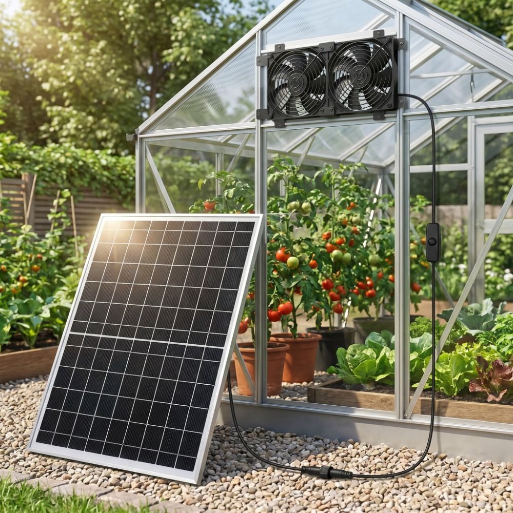 Air Circulation 15W Solar Fan  - Greenhouse Circulation Fan Waterproof 评论和价格
