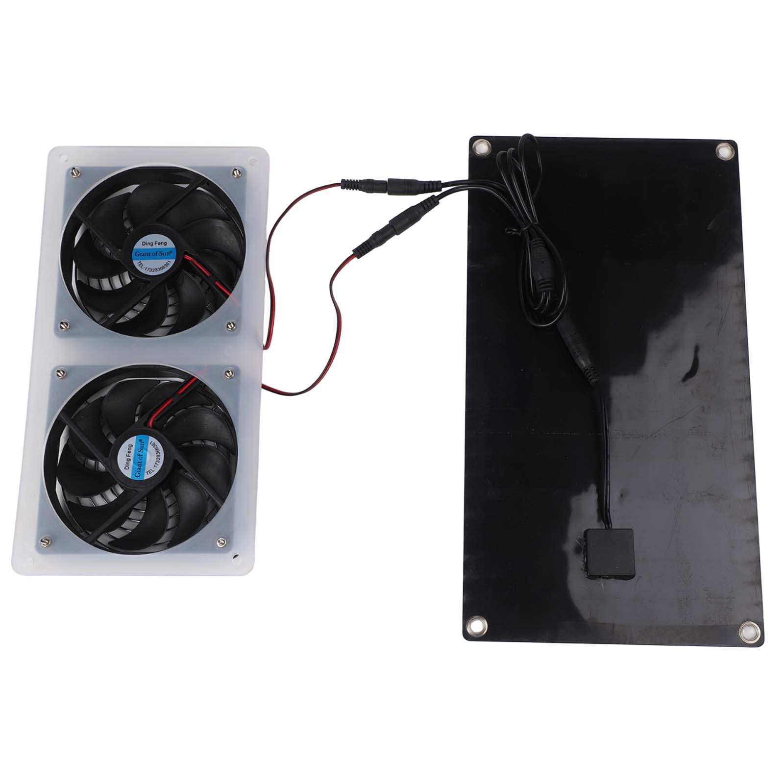 30W Solar Panel Fan Kit with D - Greenhouse Circulation Fan Waterproof 评论和价格