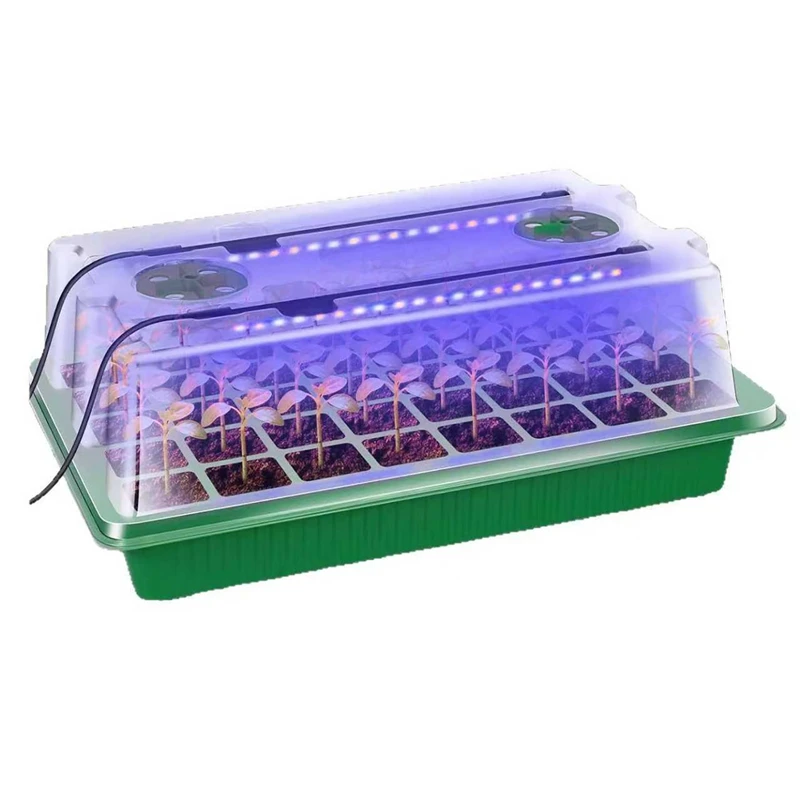 Seed Starter Trays Kit with 2  - Seed Starter Tray Kit With Grow Light 评论和价格
