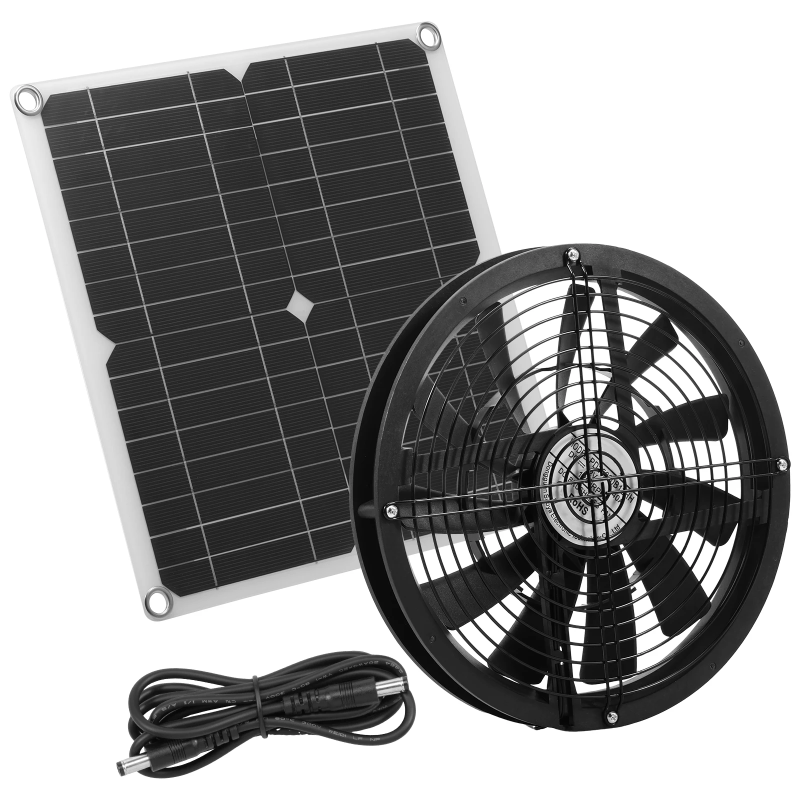 100W Solar Panel Fan Kit Water - Greenhouse Circulation Fan Waterproof 评论和价格