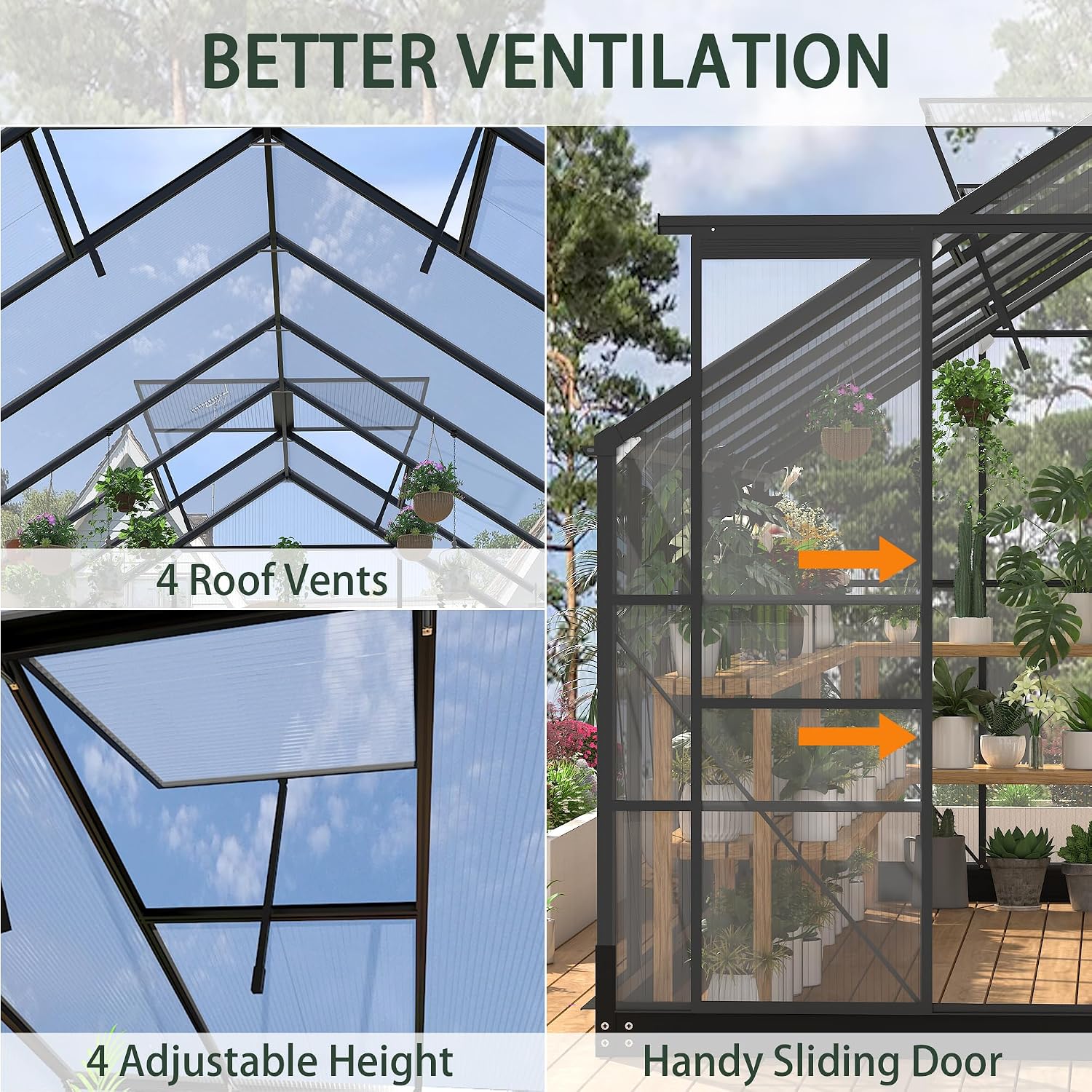 Polycarbonate Greenhouses, 8x1 - Polycarbonate Greenhouse Aluminum Frame 评论和价格