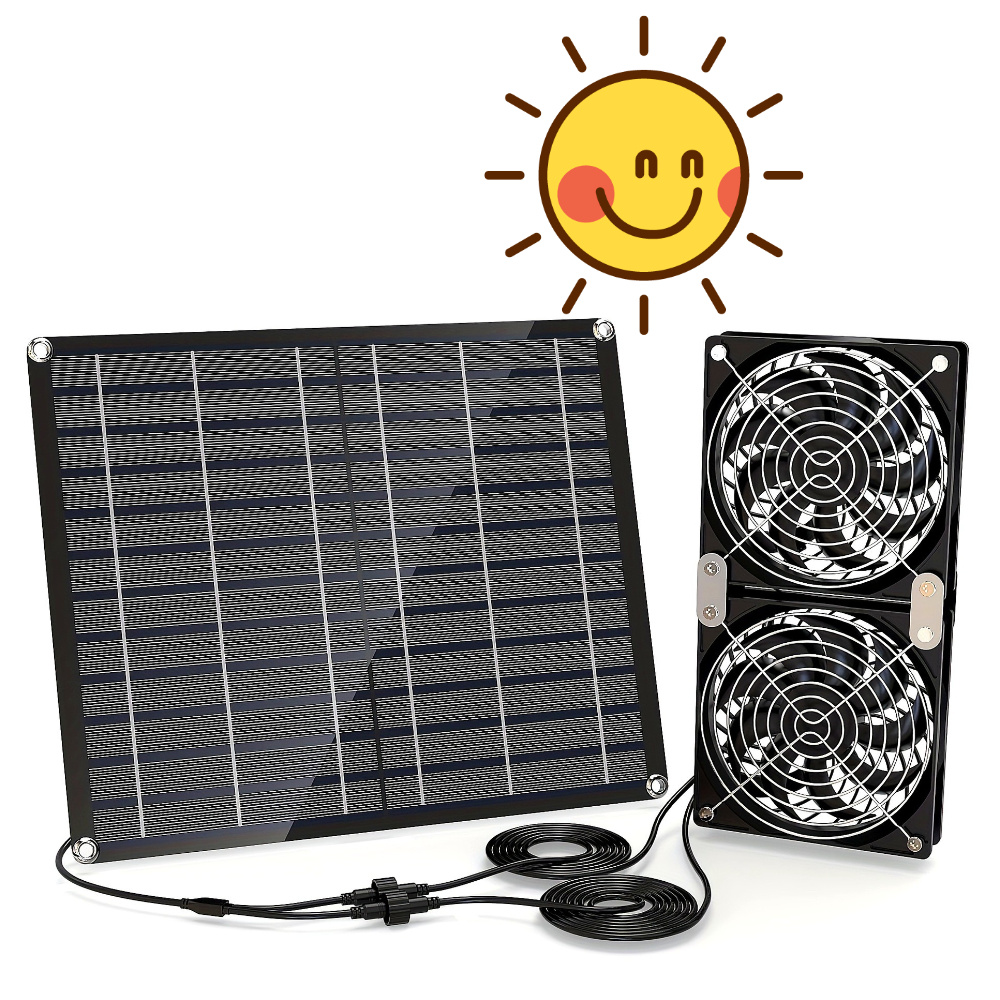 30W Solar Fan, Solar Powered F - Greenhouse Circulation Fan Waterproof 评论和价格
