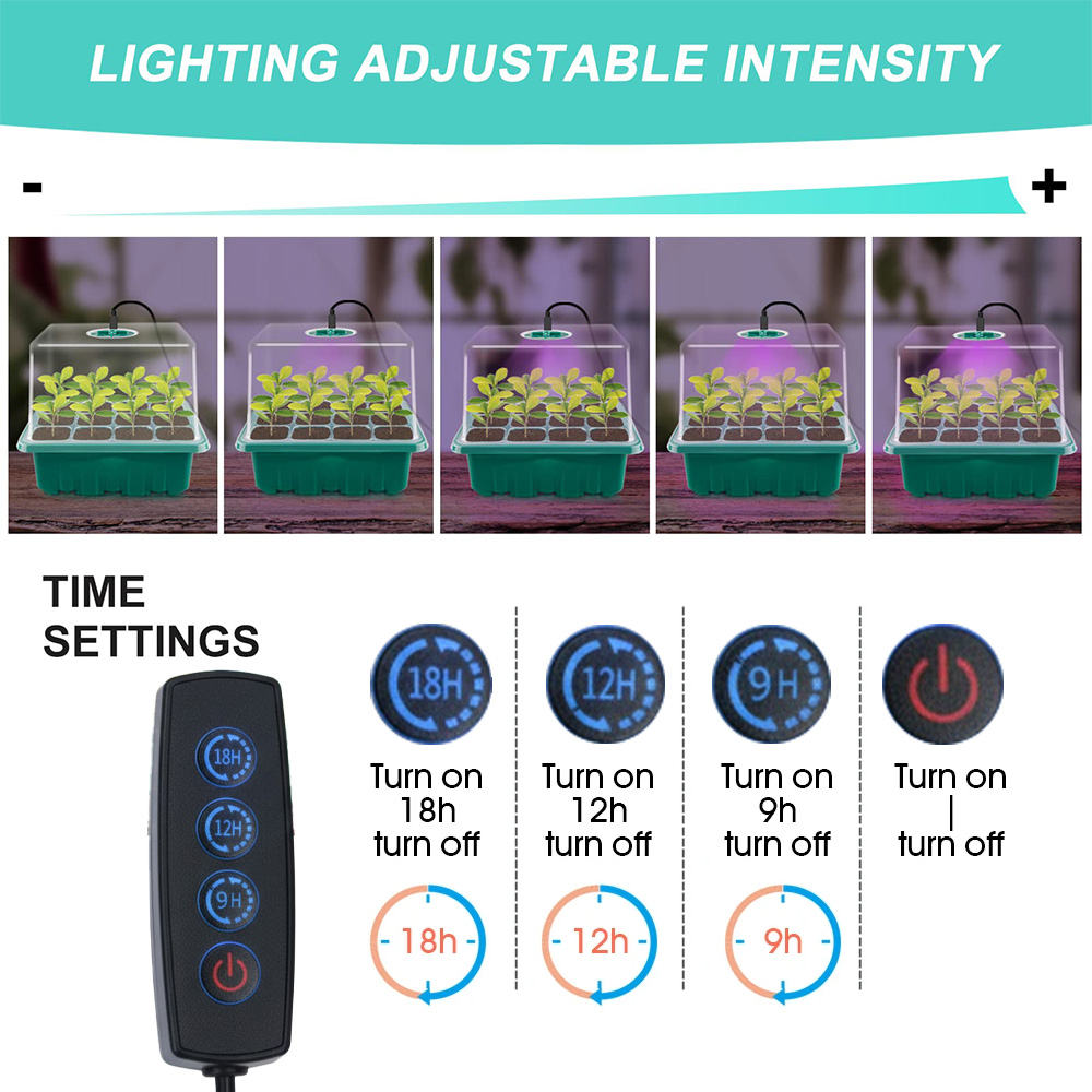 Full Spectrum LED Grow Light N - Seed Starter Tray Kit With Grow Light 评论和价格