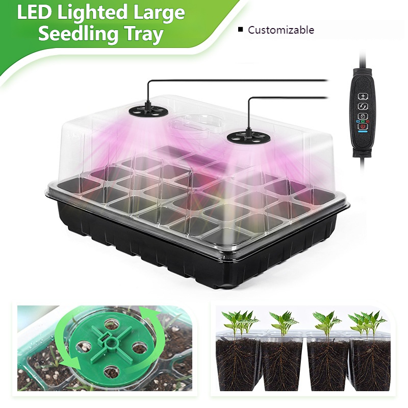 Plant Seed Starter Kit with Gr - Seed Starter Tray Kit With Grow Light 评论和价格
