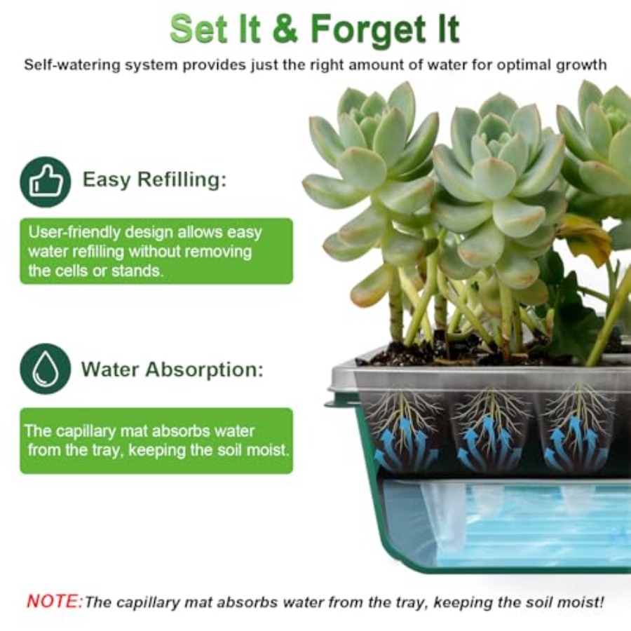 Seed Starter Tray with Grow Li - Seed Starter Tray Kit With Grow Light 评论和价格