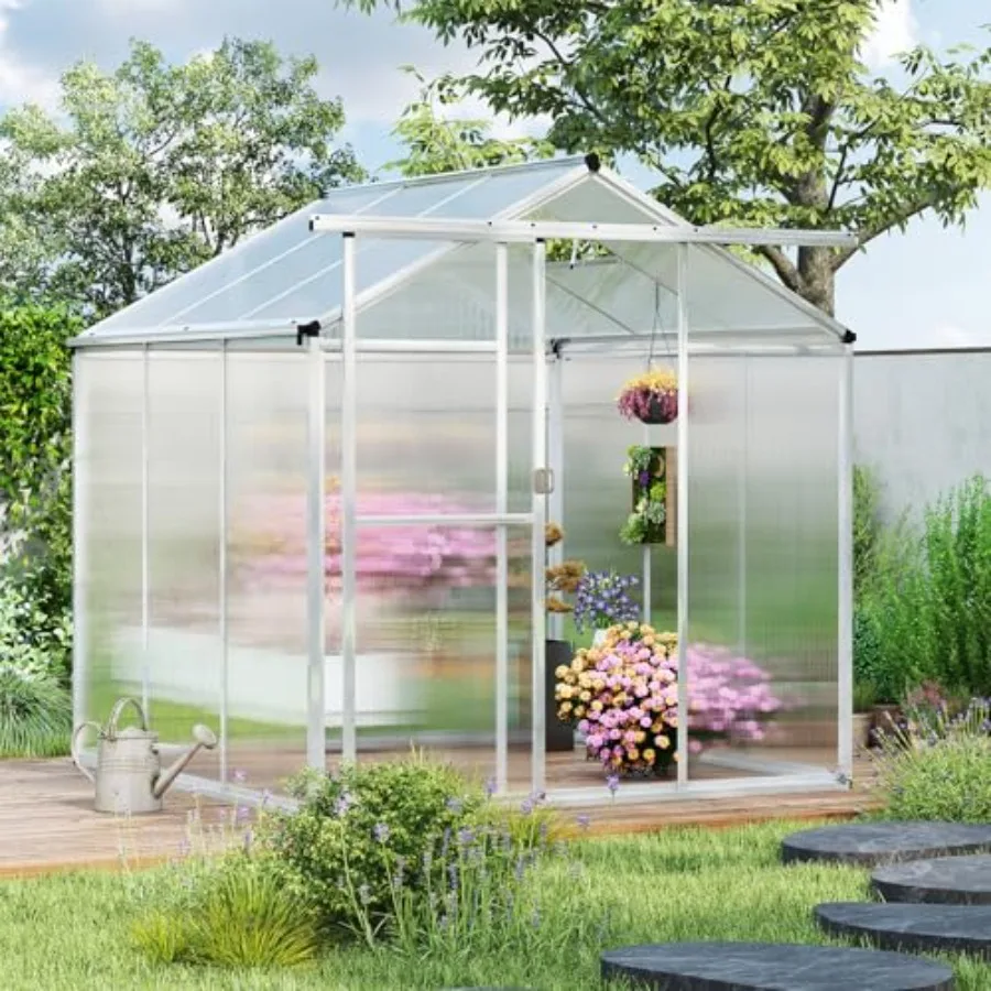 Greenhouse for outdoor garden, - Polycarbonate Greenhouse Aluminum Frame 评论和价格