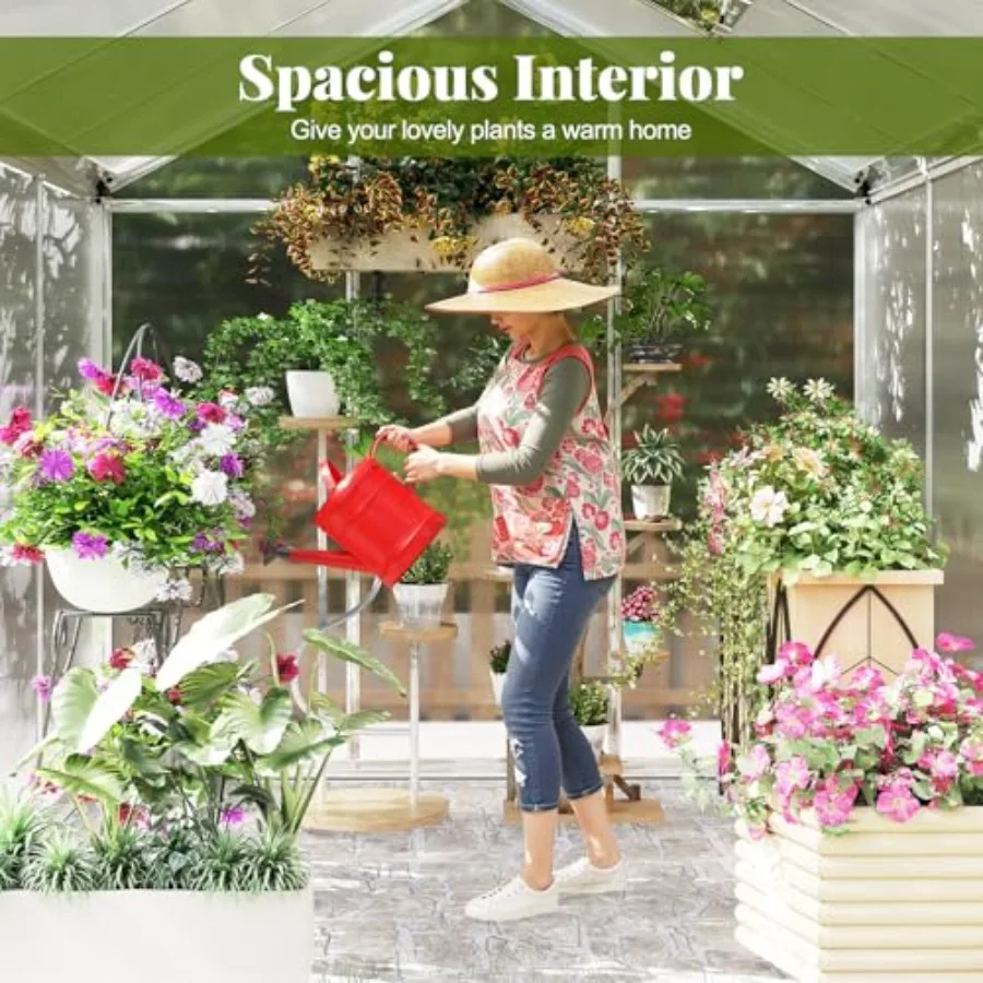 Greenhouse for outdoor garden, - Polycarbonate Greenhouse Aluminum Frame 评论和价格