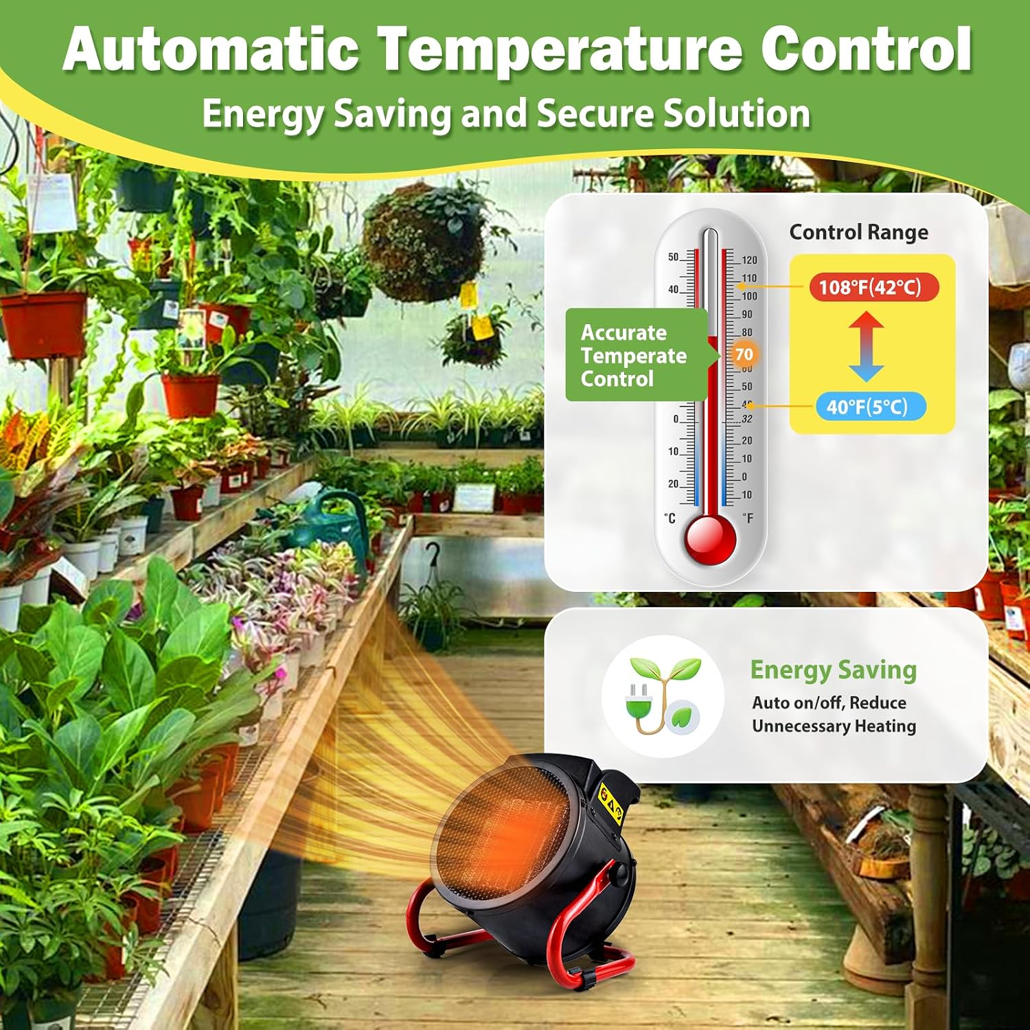 Thermostat-Controlled Electric - Greenhouse Heater Electric Digital Thermostat 评论和价格