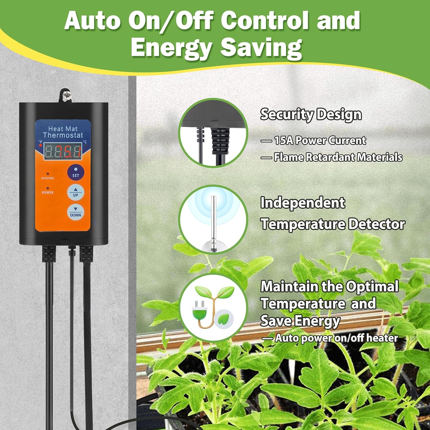 Thermostat-Controlled Electric - Greenhouse Heater Electric Digital Thermostat 评论和价格
