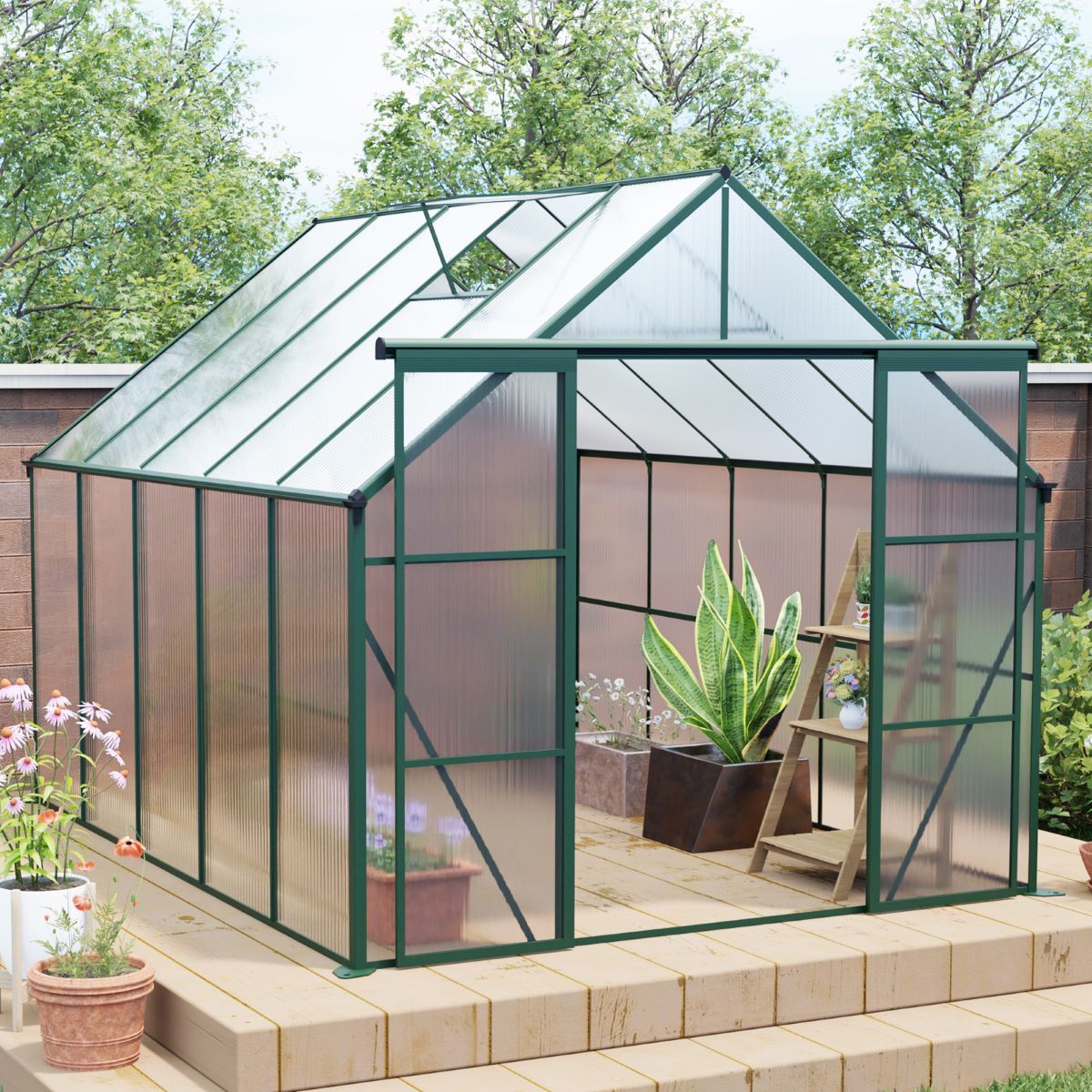 Outdoor Polycarbonate Greenhou - Polycarbonate Greenhouse Aluminum Frame 评论和价格