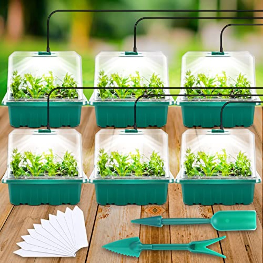 Seed Starter Tray with Light,  - Seed Starter Tray Kit With Grow Light 评论和价格