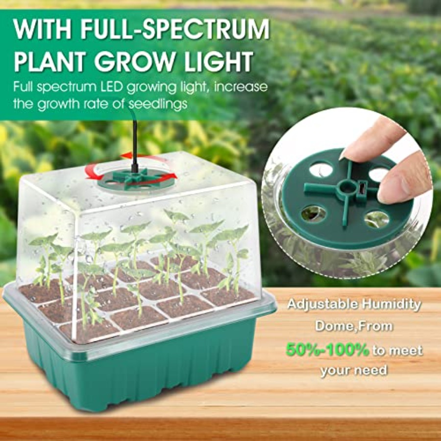 Seed Starter Tray with Light,  - Seed Starter Tray Kit With Grow Light 评论和价格